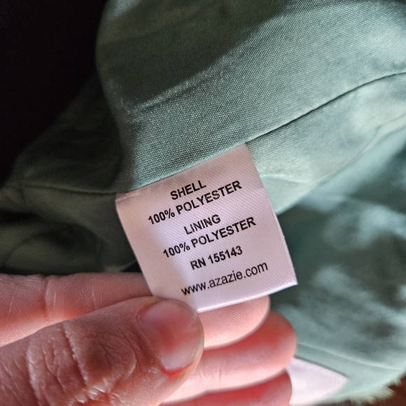 Azazie Camellia Dark Green Corset Maxi Dress womens size medium nwt - Picture 8 of 8